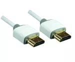Super Slim HDMI 1.4 cable male to male, DINIC Monaco Range, AWG 36, OD 3.6mm, white, length 2.00m, blister pack
