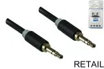 Audio Cable 3,5mm Stereo jack male to male, Monaco Range, black, 10,00m
