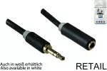Audio Extention 3,5mm Stereo jack male to female, Monaco Range, black, 2,00m