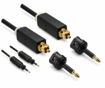 Toslink cable, 4mm diameter, HQ plug, Monaco Range, + 2 adapters to mini Toslink, black, DINIC blister, length 5.00m