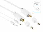 DINIC Toslink cable, 4mm Ø, white, DINIC Monaco Range, HQ plug, white, DINIC box with Euro hole, length 5.00m