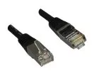 Cable cruzado DINIC Cat.5e, FTP, apantallado, 3m RJ45 St./St. protección antipliegues, negro