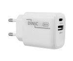 USB C+A charger/power adapter 20W, Power Delivery + QC 3.0, white