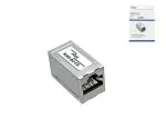 DINIC RJ45 Cat.6A/5e żeńskie do żeńskiego gniazda RJ45, ekranowane, w pełni metalowe, skrzynka DINIC z otworem Euro