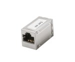 DINIC RJ45 Cat.6A/5e coupler Bu. to Bu. bulk RJ45 Bu./Bu., shielded, full metal