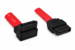 S-ATA-kabel, S-ATA lige til S-ATA 90° højrevinklet ***RESTPOST***, 1 m længde