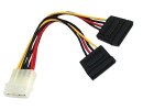 Y-Power Cable internal 5,25 to 2x S-ATA, 0,15m