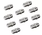 F-connector, F-jack to F-jack, with anti-twist protection, quantity: 10 pieces