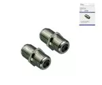 F-connector, F-socket to F-socket, with anti-rotation protection, quantity: 2 pieces, Box