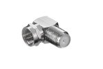 Winkel-Adapter F-Stecker / F-Buchse 90°, 10 Stück, DINIC Polybag