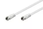 DINIC SAT cable F-secker/plug, white, length 1.50m, polybag