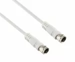 DINIC SAT cable F-secker/connector, white, DINIC polybag, length 2.50m