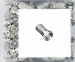 DINIC Aufdreh-F-Stecker für Kabel 7,3mm, Menge: 100 Stück, DINIC Polybag, Länge 20mm
