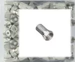 DINIC Connecteur F à visser pour câble 7,3mm, quantité : 100 pièces, DINIC Polybag, longueur 20mm