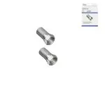 F-Aufdreh-Stecker für Kabel 7,3mm, Kupfer, Menge: 2 Stück, DINIC Box mit Euroloch, Länge 20mm