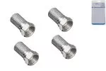 DINIC F twist-on connector for 7.3mm cable, copper, quantity: 4 pieces, DINIC box with Euro hole, length 20mm