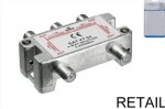 SAT-Verteiler für Satelliten-Anlagen, 4-fach, 5 - 2500 MHz, DINIC Blister