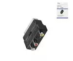 DINIC Scartstecker mit IN/OUT Umschalter, 3x Cinchbuchse und 4 pol. mini DIN-Buchse, DINIC Box mit Euroloch