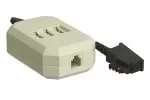 DINIC telephone adapter TAE-F male to NFN female coded and RJ11 (6P4C) female, length 0.20m