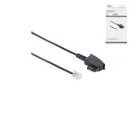 DINIC telephone cable TAE-F universal assignment, TAE-F plug to Western plug 6P4C, 4-pin assigned, length: 10.00m, box