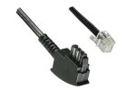 DINIC telephone cable TAE-F universal assignment, TAE-F plug to Western plug 6P4C, 4-pole assigned, length: 10.00m, blister pack