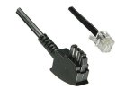 DINIC telephone cable TAE-F universal assignment, TAE-F plug to Western plug 6P4C, 4-pole assigned, length: 15.00m, blister pack