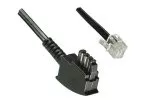 DINIC Telefonkabel TAE-F Universal-Belegung, TAE-F Stecker auf Westernstecker 6P4C, 4-polig belegt, Länge 3,00m, Blister