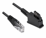 DINIC Anschlusskabel für DSL / VDSL Router, 2 polig belegt (8P2C) Pin 4 und 5, schwarz, DINIC Polybag, Länge 6,00m