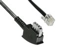 DINIC modem cable (fax/modem) int. pin assignment, TAE-N plug to Western plug 6P4C 4-pin, length 3.00m, blister pack