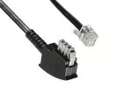 DINIC modem cable (fax/modem) int. pinout, TAE-N male to Western male 6P4C 4-pin, length 3,00m, blister