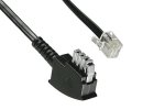 Cabo de modem DINIC (fax/modem) atribuição de pinos int., ficha TAE-N para ficha ocidental 6P4C 4 pinos, comprimento 6,00m, embalagem blister