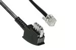 DINIC modem cable (fax/modem) int. pinout, TAE-N male to Western male 6P4C 4-pin, length 6,00m, blister