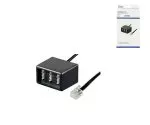 Distribuidor TAE 3x toma TAE N/F/F a conector RJ11/RJ45 (6P4C), negro, longitud 0,20m, caja