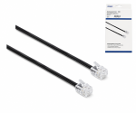DINIC Modularanschlusskabel, AWG 28, RJ11-Stecker (6P4C) auf RJ11-Stecker (6P4C), Länge 6,00m, DINIC Box