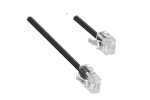 DINIC DSL Modular/Western cable RJ11 8P4C male to RJ45 6P4C male, black, length 3,00m