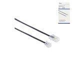 DINIC DSL modular/western cable RJ11 8P4C plug to RJ45 6P4C plug, black, length 6.00m, DINIC Box