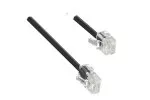 DINIC DSL Modular/Western cable RJ11 8P4C male to RJ45 6P4C male, black, length 6.00m