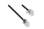 DINIC DSL cable modular/occidental enchufe RJ11 8P4C a enchufe RJ45 6P4C, negro, longitud 6,00m