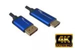 Premium Displayport 1.4 auf HDMI Kabel, 4K@60Hz, 3D, HDR, vergoldete Kontakte, schwarz, Länge 3,00m, Blister