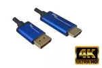 Kabel Premium Displayport 1.4 do HDMI, 4K@60Hz, 3D, HDR, pozlačeni kontakti, črn, dolžina 3,00 m, pakiranje v blistru