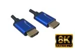 Premium HDMI 2.1 Kabel, Stecker auf Stecker, 48Gbps, 4K@120Hz, 8K@60Hz, 3D, HDR, schwarz, Länge 2,00m, Blister
