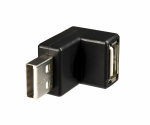 Adaptér USB zástrčka A do zásuvky A pod úhlem 90° směrem dolů