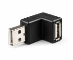 Адаптер за USB от щепсел A към гнездо A, наклонен под ъгъл 90° нагоре