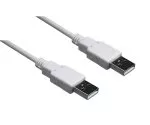 USB 2.0 highspeed Cable A male to male, white, 1,80m