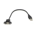 Cavo di montaggio USB 2.0 da A maschio ad A femmina, 50 cm A femmina a vite, incluse 2 viti distanza 26 mm