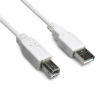 DINIC USB 2.0 Kabel A Stecker auf B Stecker, 28 AWG / 2C, 26 AWG / 2C, grau, DINIC Polybag, Länge 2m