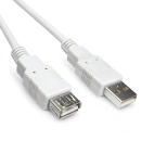 USB 2.0 Verlängerung A St. auf A Bu., UL 2725, 28 AWG/2C, 26 AWG/2C, grau, DINIC Polybag, Länge 3,00m