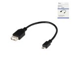 USB Adapter A Buchse auf micro B Stecker OTG, 0,10m zum Anschluss an OTG kompatible Geräte, DINIC Box
