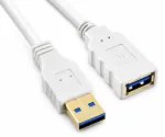 Επέκταση USB 3.0, βύσμα A σε υποδοχή A, επιχρυσωμένες επαφές, λευκό, 2,00m, πολυσακούλα