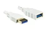 USB 3.0 Extention A male to female, white, 2,00m